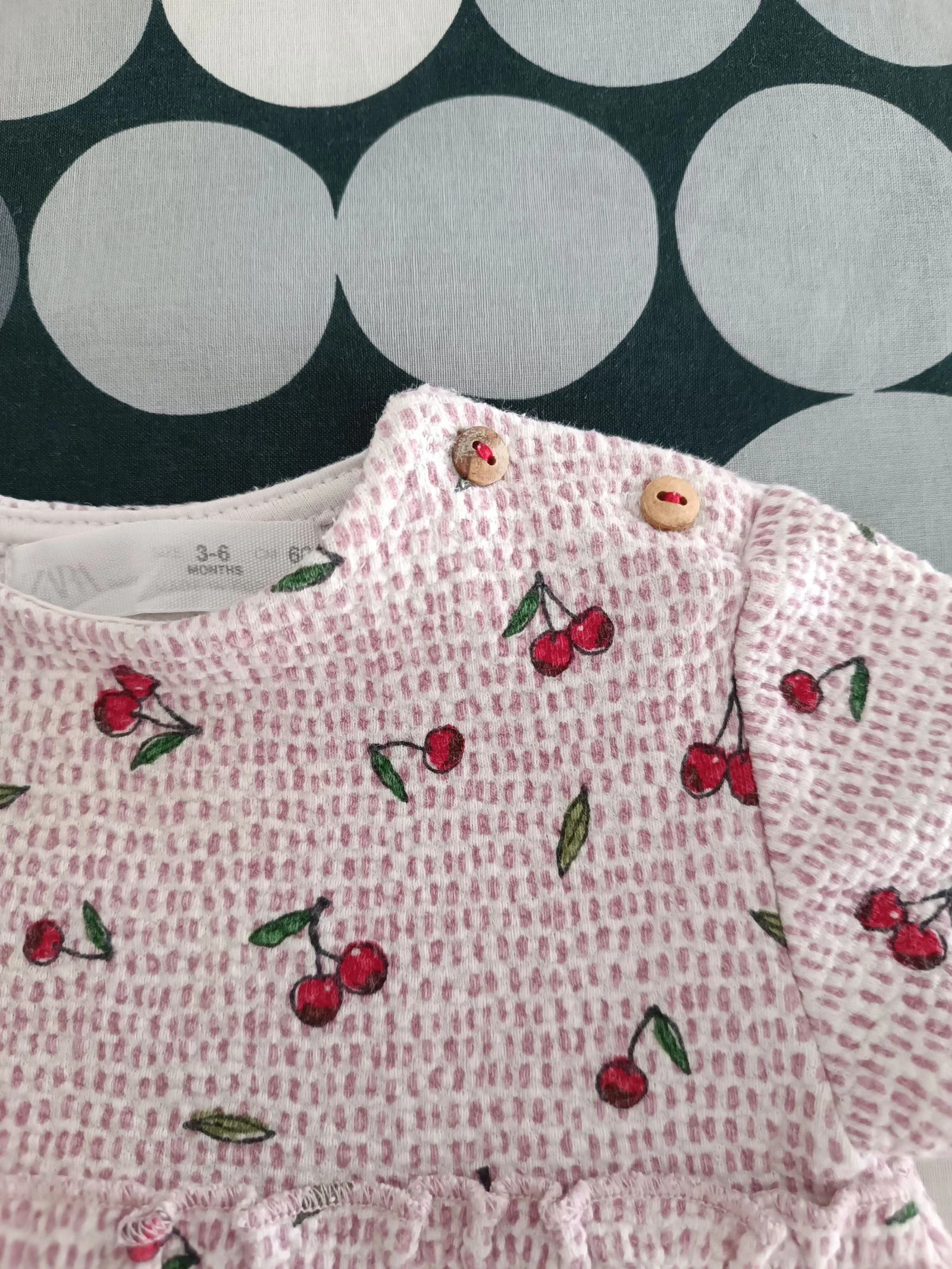 Vestido | Robe Zara 3‑6 meses - Lilás con Cerezas 🍒 – photo 3